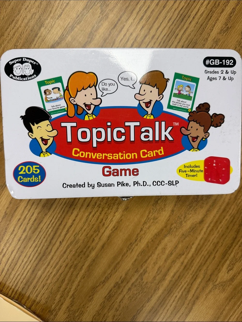 Super Duper TopicTalk Conversation Card Game - White/Red